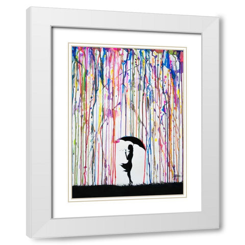 Persephone White Modern Wood Framed Art Print with Double Matting by Allante, Marc