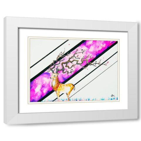 Alastor White Modern Wood Framed Art Print with Double Matting by Allante, Marc