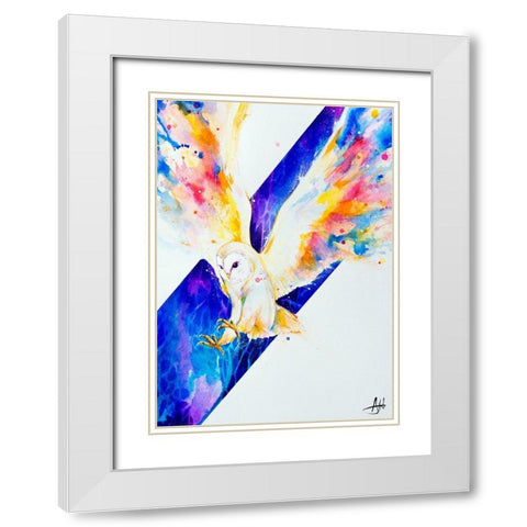 Hector White Modern Wood Framed Art Print with Double Matting by Allante, Marc
