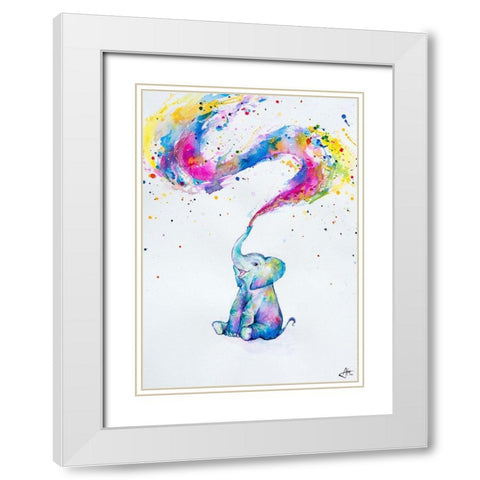 Spring White Modern Wood Framed Art Print with Double Matting by Allante, Marc