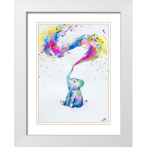 Spring White Modern Wood Framed Art Print with Double Matting by Allante, Marc