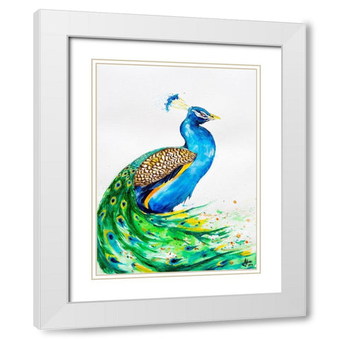 Aphrodite White Modern Wood Framed Art Print with Double Matting by Allante, Marc