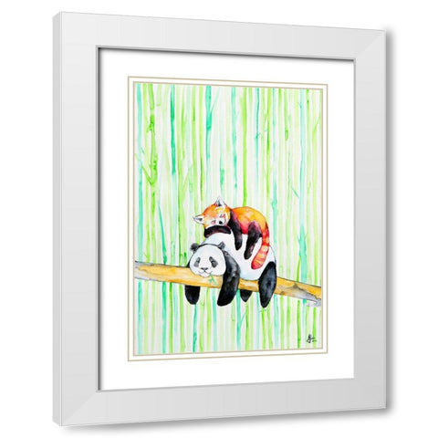 Lullaby White Modern Wood Framed Art Print with Double Matting by Allante, Marc