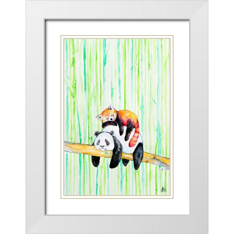 Lullaby White Modern Wood Framed Art Print with Double Matting by Allante, Marc