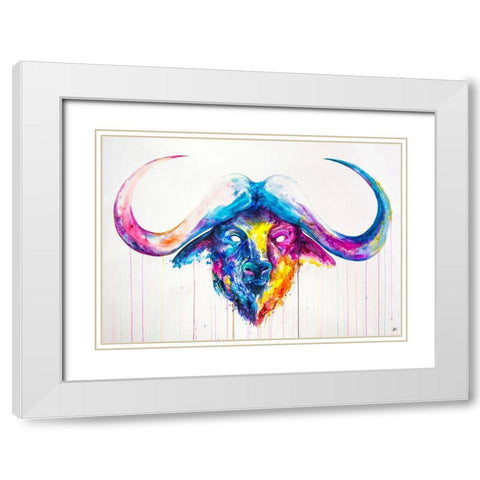 Bastion White Modern Wood Framed Art Print with Double Matting by Allante, Marc