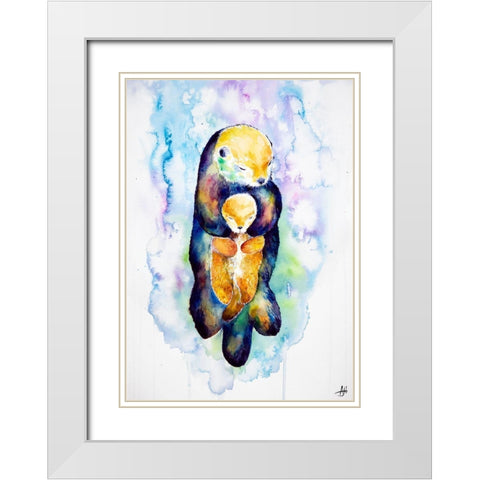 Dream On White Modern Wood Framed Art Print with Double Matting by Allante, Marc