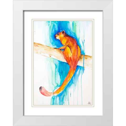 Giant Red Flying Squirrel (Habitat) White Modern Wood Framed Art Print with Double Matting by Allante, Marc