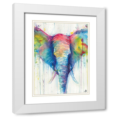 Caeli White Modern Wood Framed Art Print with Double Matting by Allante, Marc