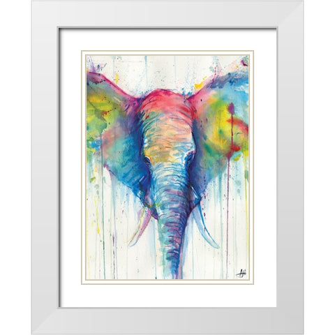 Caeli White Modern Wood Framed Art Print with Double Matting by Allante, Marc