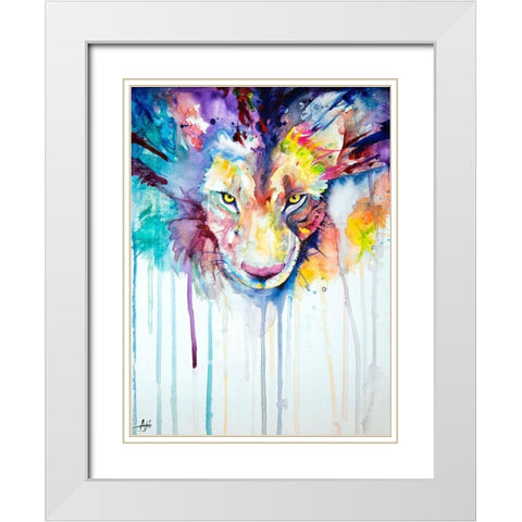 Cepheus White Modern Wood Framed Art Print with Double Matting by Allante, Marc