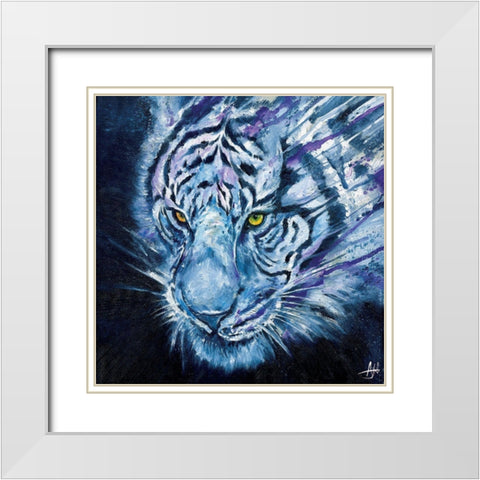 Nightstalker White Modern Wood Framed Art Print with Double Matting by Allante, Marc