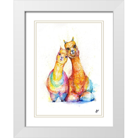 PackaAlpaca White Modern Wood Framed Art Print with Double Matting by Allante, Marc