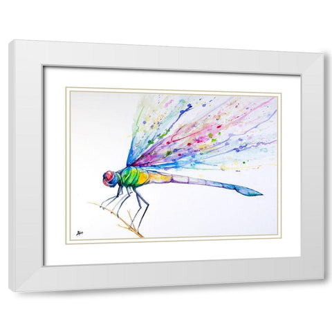 Volant White Modern Wood Framed Art Print with Double Matting by Allante, Marc