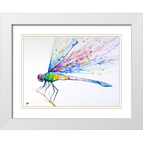 Volant White Modern Wood Framed Art Print with Double Matting by Allante, Marc