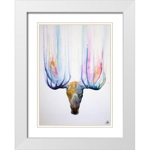 Zen White Modern Wood Framed Art Print with Double Matting by Allante, Marc