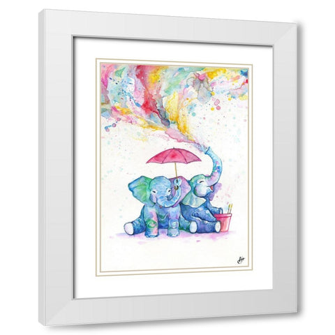 Double Trouble White Modern Wood Framed Art Print with Double Matting by Allante, Marc