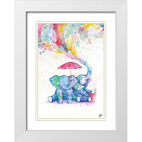 Double Trouble White Modern Wood Framed Art Print with Double Matting by Allante, Marc