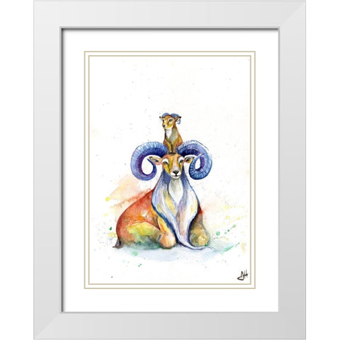 Uncanny Urial White Modern Wood Framed Art Print with Double Matting by Allante, Marc