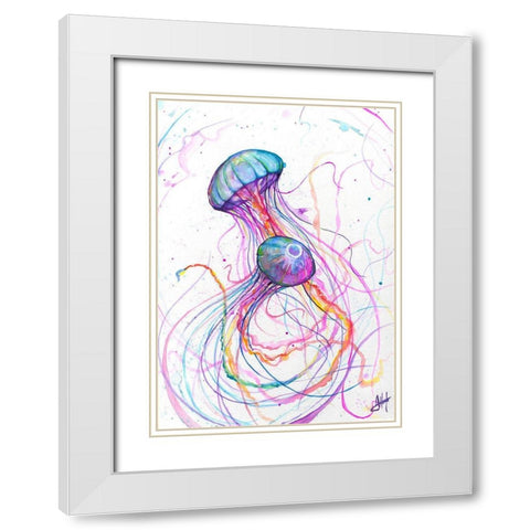 You So Jelly White Modern Wood Framed Art Print with Double Matting by Allante, Marc