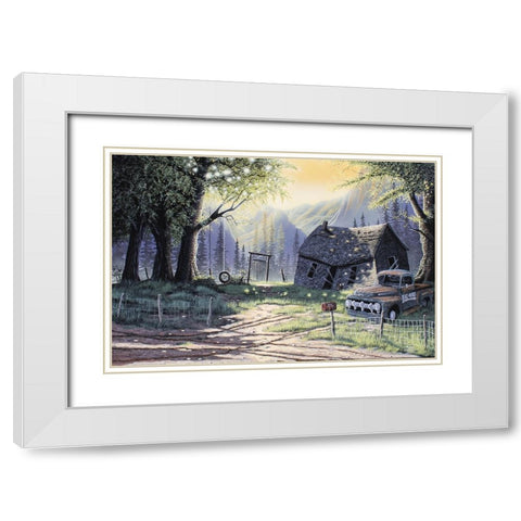 Old Family Land White Modern Wood Framed Art Print with Double Matting by Harvill, Marc