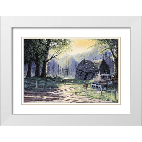 Old Family Land White Modern Wood Framed Art Print with Double Matting by Harvill, Marc