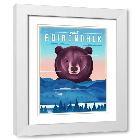 Adirondack White Modern Wood Framed Art Print with Double Matting by Wickstrom, Martin