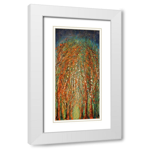 The Wildwood Forest White Modern Wood Framed Art Print with Double Matting by Wickstrom, Martin