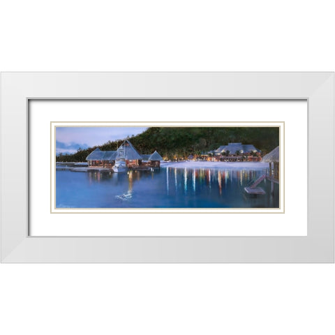 Bora Bora White Modern Wood Framed Art Print with Double Matting by Murray Henderson Fine Art