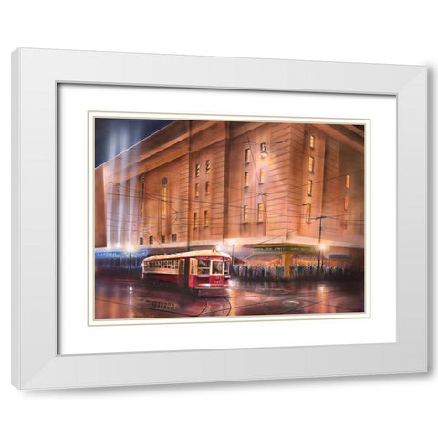 Mig and fish White Modern Wood Framed Art Print with Double Matting by Murray Henderson Fine Art