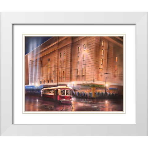 Mig and fish White Modern Wood Framed Art Print with Double Matting by Murray Henderson Fine Art