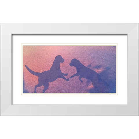 Lab Shadows White Modern Wood Framed Art Print with Double Matting by Murray Henderson Fine Art