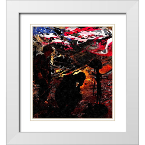 Never Forgotten White Modern Wood Framed Art Print with Double Matting by Murray Henderson Fine Art