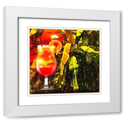 Tequila Sunrise White Modern Wood Framed Art Print with Double Matting by Murray Henderson Fine Art