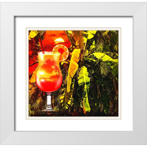 Tequila Sunrise White Modern Wood Framed Art Print with Double Matting by Murray Henderson Fine Art