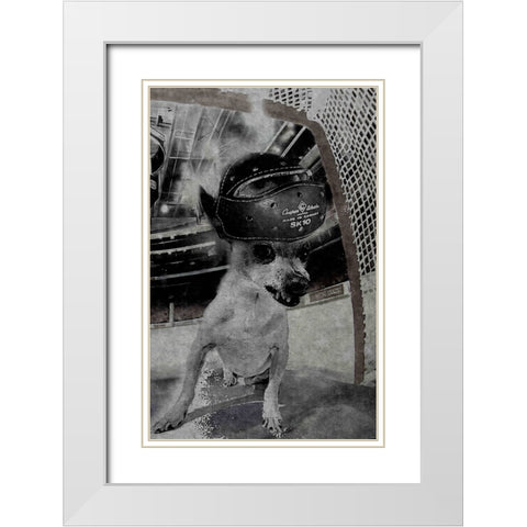 Goal Tender White Modern Wood Framed Art Print with Double Matting by Murray Henderson Fine Art