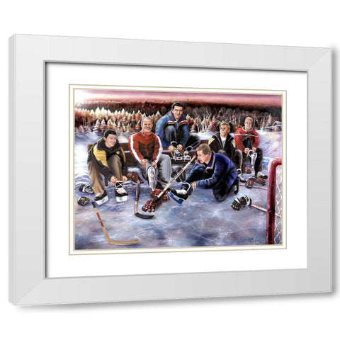 Greats Outdoors White Modern Wood Framed Art Print with Double Matting by Murray Henderson Fine Art