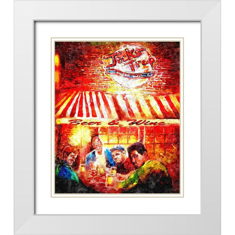 Jocks Trap White Modern Wood Framed Art Print with Double Matting by Murray Henderson Fine Art