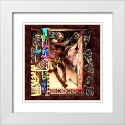Lacrosse White Modern Wood Framed Art Print with Double Matting by Murray Henderson Fine Art