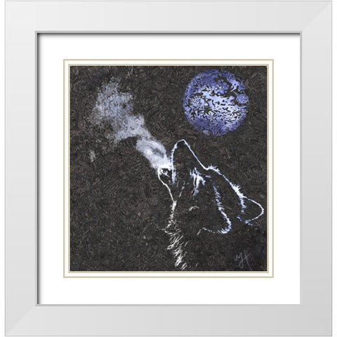 The Song White Modern Wood Framed Art Print with Double Matting by Murray Henderson Fine Art