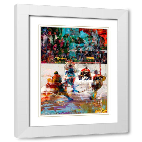 Jouque 2 White Modern Wood Framed Art Print with Double Matting by Murray Henderson Fine Art