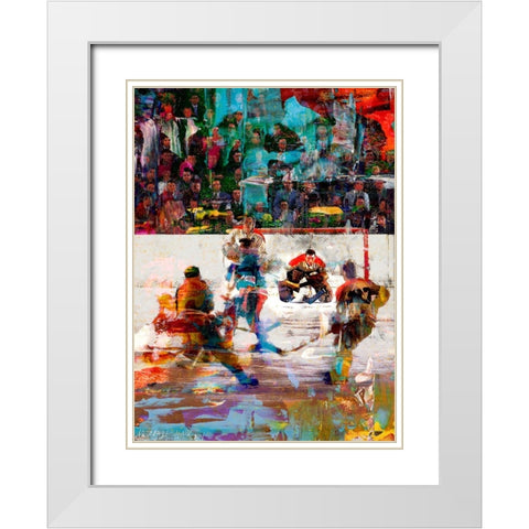 Jouque 2 White Modern Wood Framed Art Print with Double Matting by Murray Henderson Fine Art