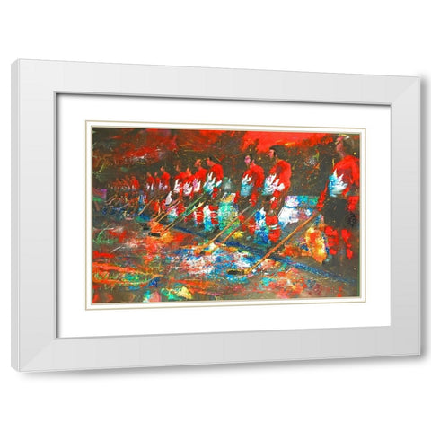Team Canada 72 White Modern Wood Framed Art Print with Double Matting by Murray Henderson Fine Art
