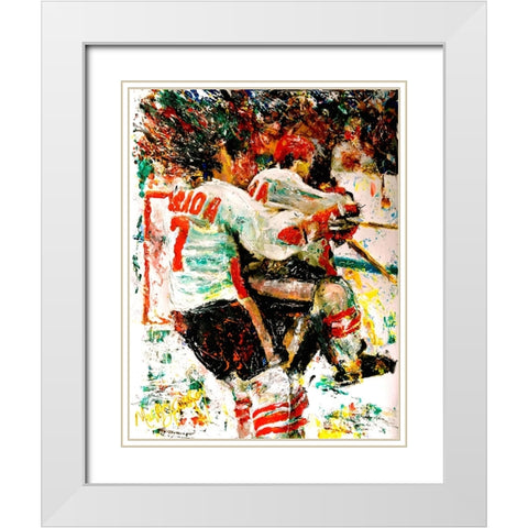 The Goal 72 1 White Modern Wood Framed Art Print with Double Matting by Murray Henderson Fine Art