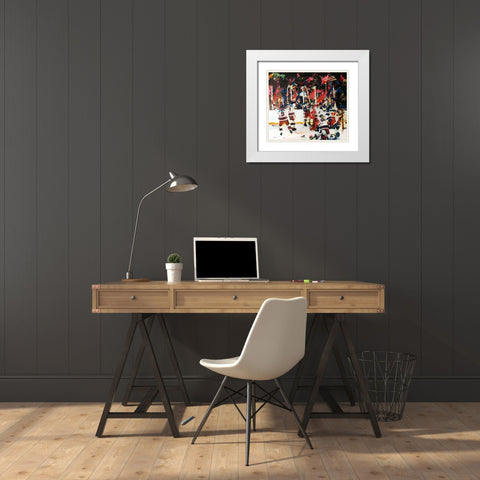 USA Maricle On Ice White Modern Wood Framed Art Print with Double Matting by Murray Henderson Fine Art