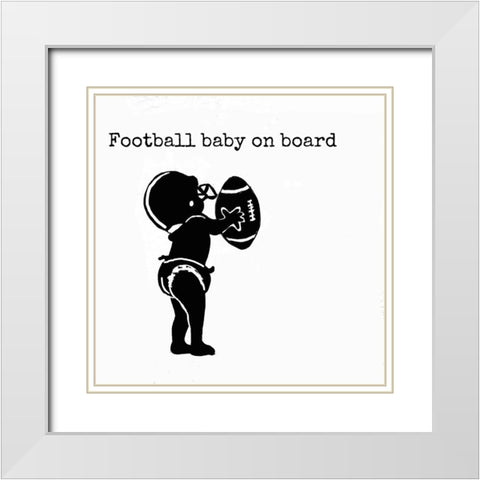 Blck Baby Ftnb White Modern Wood Framed Art Print with Double Matting by Murray Henderson Fine Art