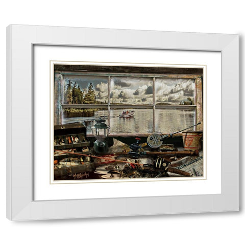 Untitled_Artwork White Modern Wood Framed Art Print with Double Matting by Murray Henderson Fine Art