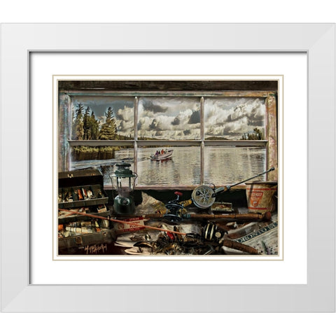 Untitled_Artwork White Modern Wood Framed Art Print with Double Matting by Murray Henderson Fine Art