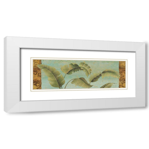 Palm Dance I White Modern Wood Framed Art Print with Double Matting by Zaccheo, John