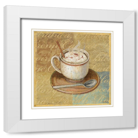 Coffee Blend I White Modern Wood Framed Art Print with Double Matting by Zaccheo, John