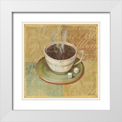 Coffee Blend III White Modern Wood Framed Art Print with Double Matting by Zaccheo, John